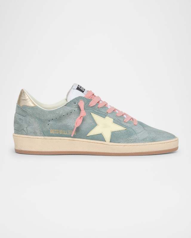 Ballstar Suede Metallic Low-Top Sneakers